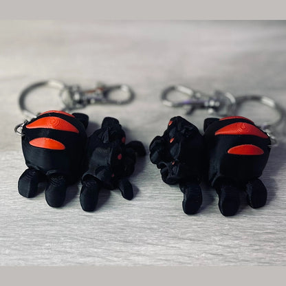 Articulating spider keychain