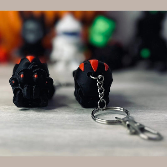 Articulating spider keychain